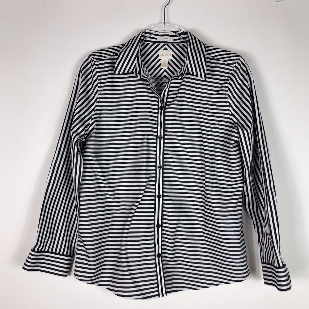 Chico's No Iron Shirt Womens S (Chico's 0)